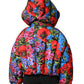 Multicolor Floral Hooded Puffer Coat Jacket