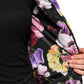 Multicolor Floral Hooded Puffer Quilted Jacket