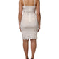 White Full Slip DG Logo Silk Dress Sleepwear