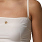 White Full Slip DG Logo Silk Dress Sleepwear