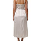 White DG Logo Full Slip Silk Dress Sleepwear