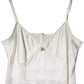 White DG Logo Full Slip Silk Dress Sleepwear