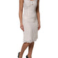 White Lace Gold DG Logo Silk Dress Sleepwear
