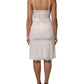 White Lace Gold DG Logo Silk Dress Sleepwear