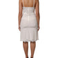 White Lace Gold DG Logo Silk Dress Sleepwear