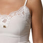White Lace Gold DG Logo Silk Dress Sleepwear