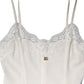 White Lace Gold DG Logo Silk Dress Sleepwear