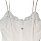 White Lace Gold DG Logo Silk Dress Sleepwear