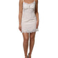 White Lace DG Logo Silk Dress Sleepwear