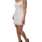 White Lace DG Logo Silk Dress Sleepwear