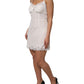 White Lace DG Logo Silk Dress Sleepwear