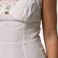 White Lace DG Logo Silk Dress Sleepwear