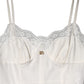 White Lace DG Logo Silk Dress Sleepwear