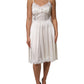 White Lace DG Logo Silk Dress Sleepwear