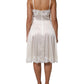 White Lace DG Logo Silk Dress Sleepwear