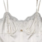 White Lace DG Logo Silk Dress Sleepwear
