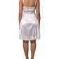White Lace Gold DG Logo Silk Dress Sleepwear