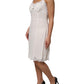 White Lace Gold DG Logo Silk Dress Sleepwear