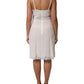 White Lace Gold DG Logo Silk Dress Sleepwear