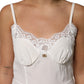 White Lace Gold DG Logo Silk Dress Sleepwear