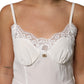 White Lace Gold DG Logo Silk Dress Sleepwear