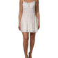 White Lace Gold DG Logo Silk Dress Sleepwear