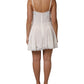 White Lace Gold DG Logo Silk Dress Sleepwear