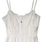 White Lace Gold DG Logo Silk Dress Sleepwear