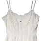 White Lace Gold DG Logo Silk Dress Sleepwear