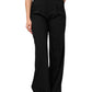 Black Wool High Waist Wide Leg Pants