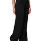 Black Wool High Waist Wide Leg Pants