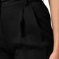 Black Wool High Waist Wide Leg Pants