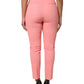 Pink High Waist Dress Tapered Pants