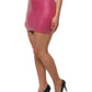 Pink Rhinestone Embellished Logo Mini Skirt