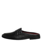 Black Calfskin Leather Slip On Loafers Shoes