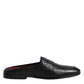 Black Calfskin Leather Slip On Loafers Shoes