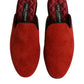 Orange Suede Slides Flat Slipper Shoes