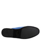 Blue Suede Capra Slides Flat Slipper Shoes