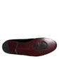 Black Velvet Embellished Loafer Slip On Shoes