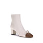 Cream Goatskin Ankle Boots