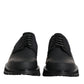 Black Leather Lace Up Trekking Dress Shoes