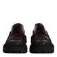 Red Leather Lace Up Trekking Dress Shoes