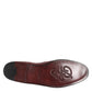 Burgundy Calfskin Leather Formal Slip On Shoes