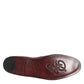 Burgundy Calfskin Leather Formal Slip On Shoes