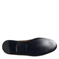 Black Jacquard Polyester Slip On Loafers Shoes