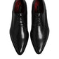 Black Leather Lace Up Dress Men Derby Shoes