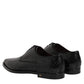 Black Leather Lace Up Dress Men Derby Shoes
