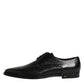 Black Leather Lace Up Dress Men Derby Shoes