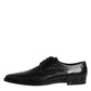 Black Leather Lace Up Dress Men Derby Shoes