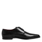 Black Leather Lace Up Dress Men Derby Shoes